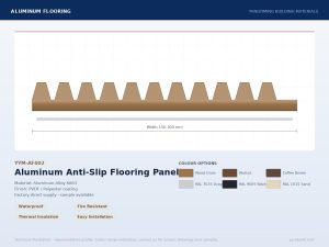 Aluminum Anti-Slip Flooring Panel YYM-AF002 profile drawing