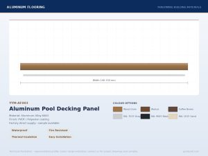 Aluminum Pool Decking Panel YYM-AF003 profile drawing