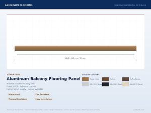 Aluminum Balcony Flooring Panel YYM-AF004 profile drawing
