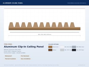 Aluminum Clip-In Ceiling Panel YYM-CP003 profile drawing