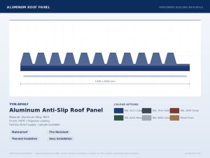 Aluminum Anti-Slip Roof Panel YYM-RP007 profile drawing