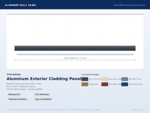 Aluminum Exterior Cladding Panel YYM-WP002 profile drawing