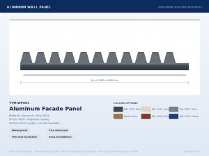 Aluminum Facade Panel YYM-WP003 profile drawing