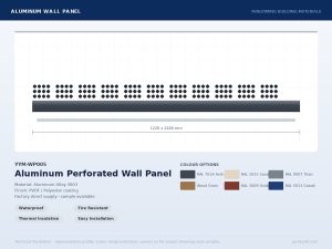 Aluminum Perforated Wall Panel YYM-WP005 profile drawing